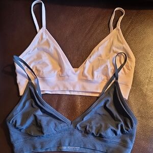 Boody - Pink and Navy Bralette, Size M